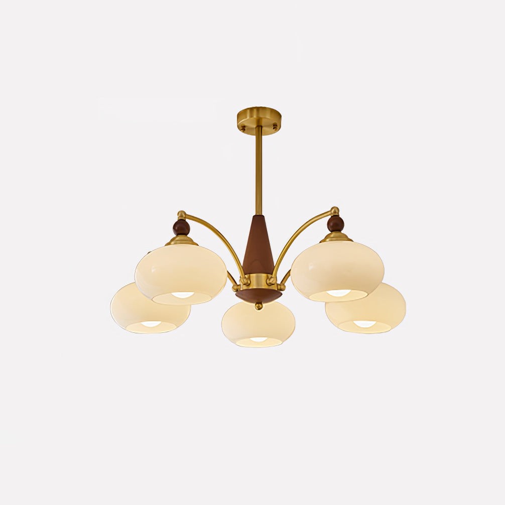 Vintage Multihead Persimmon Chandelier M325