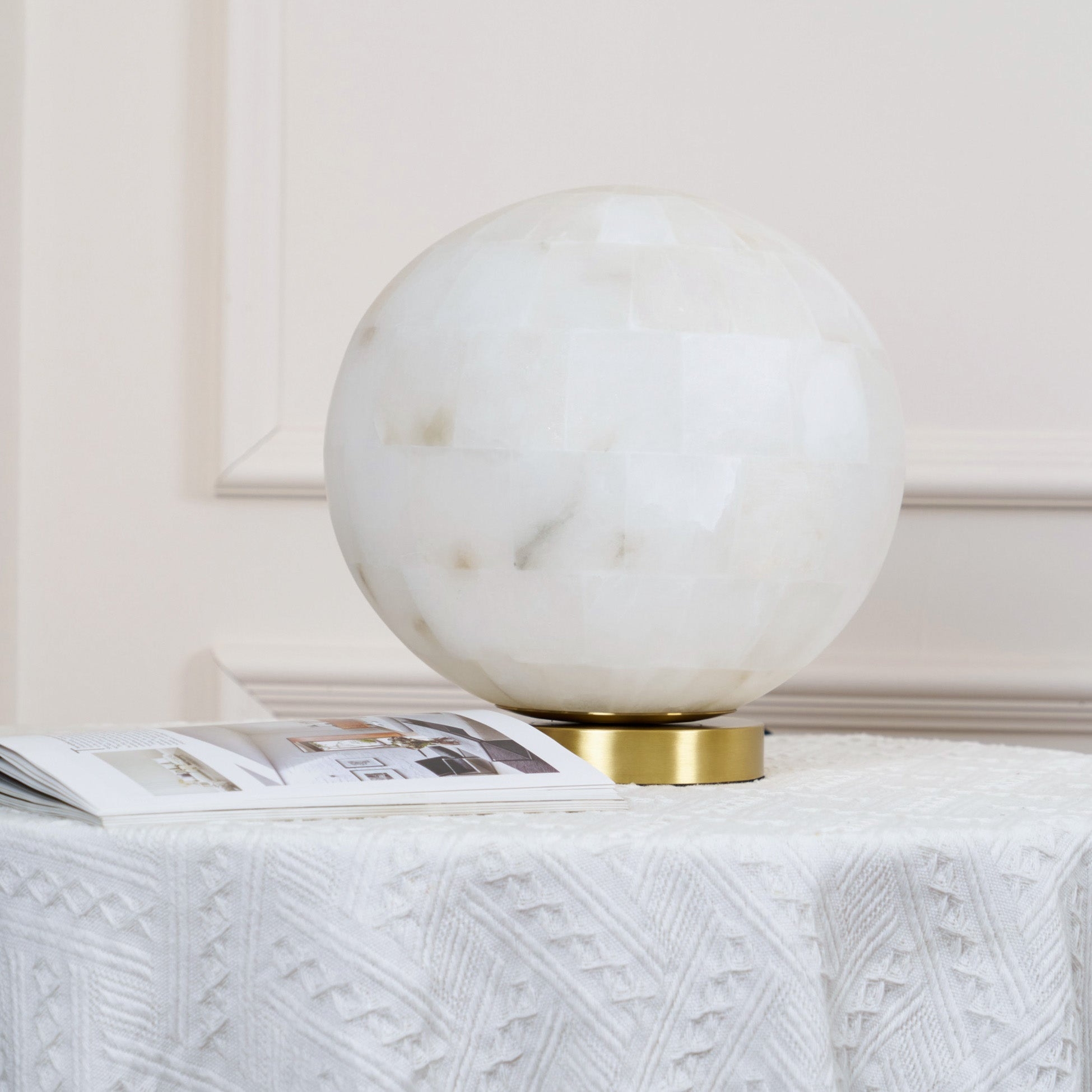 Alabaster Ball Table Lamp T1657