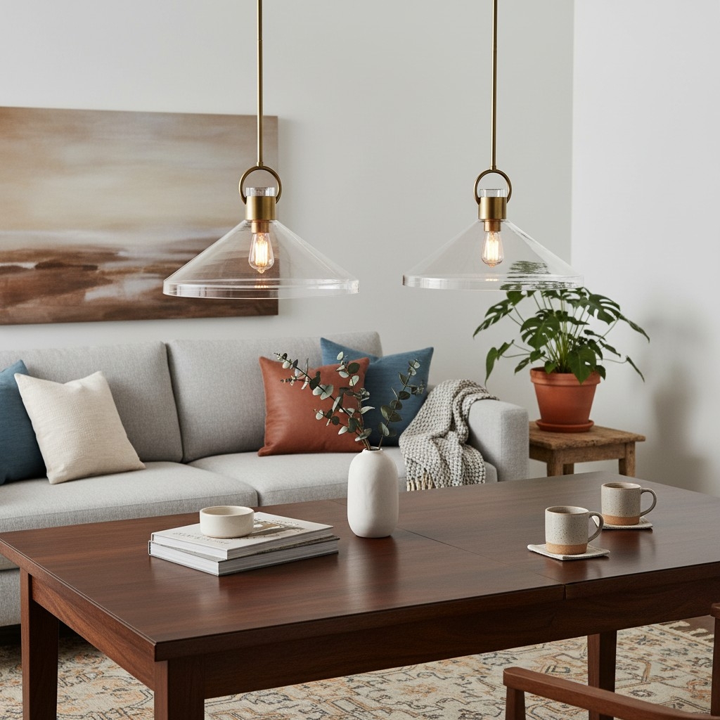Orvessa Cone Shape Pendant Light – Contemporary Style Fixture for Kitchen or Lounge T1182