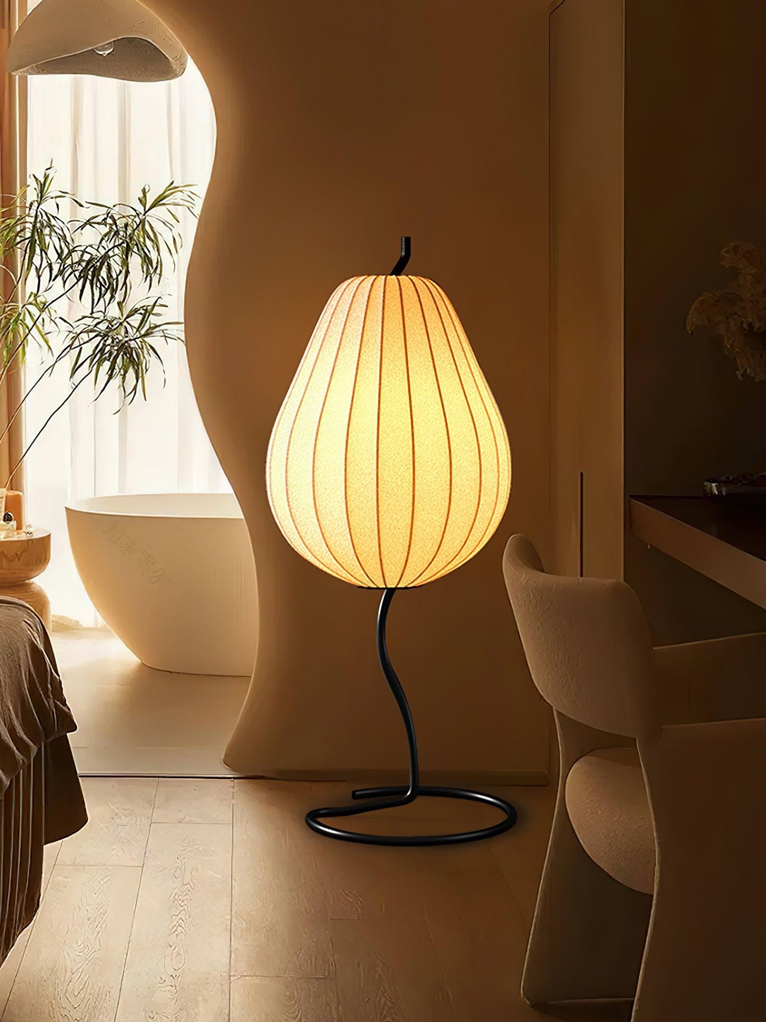 Pear-shaped Shite Floor Lamp Suitable For Living Room M519