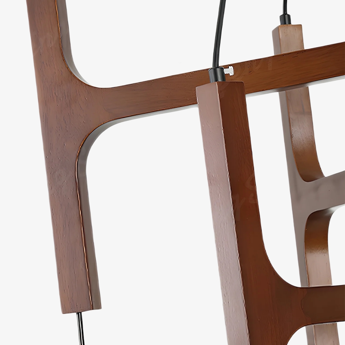 Auralith Wood Chandelier Multi Arm Fixture - Modern Natural Lighting for Living and Dining T1154