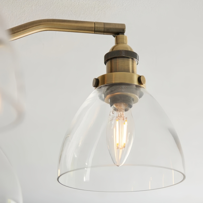 Novera Vintage-Inspired Semi-Flush Ceiling Fixture with Curved Arms for Living Spaces T1037
