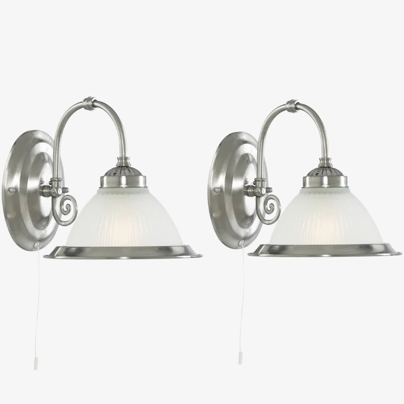 TF Vintora Ribbed Glass Wall Lamp - Industrial Bell Shape for Diner and Hallway T1004