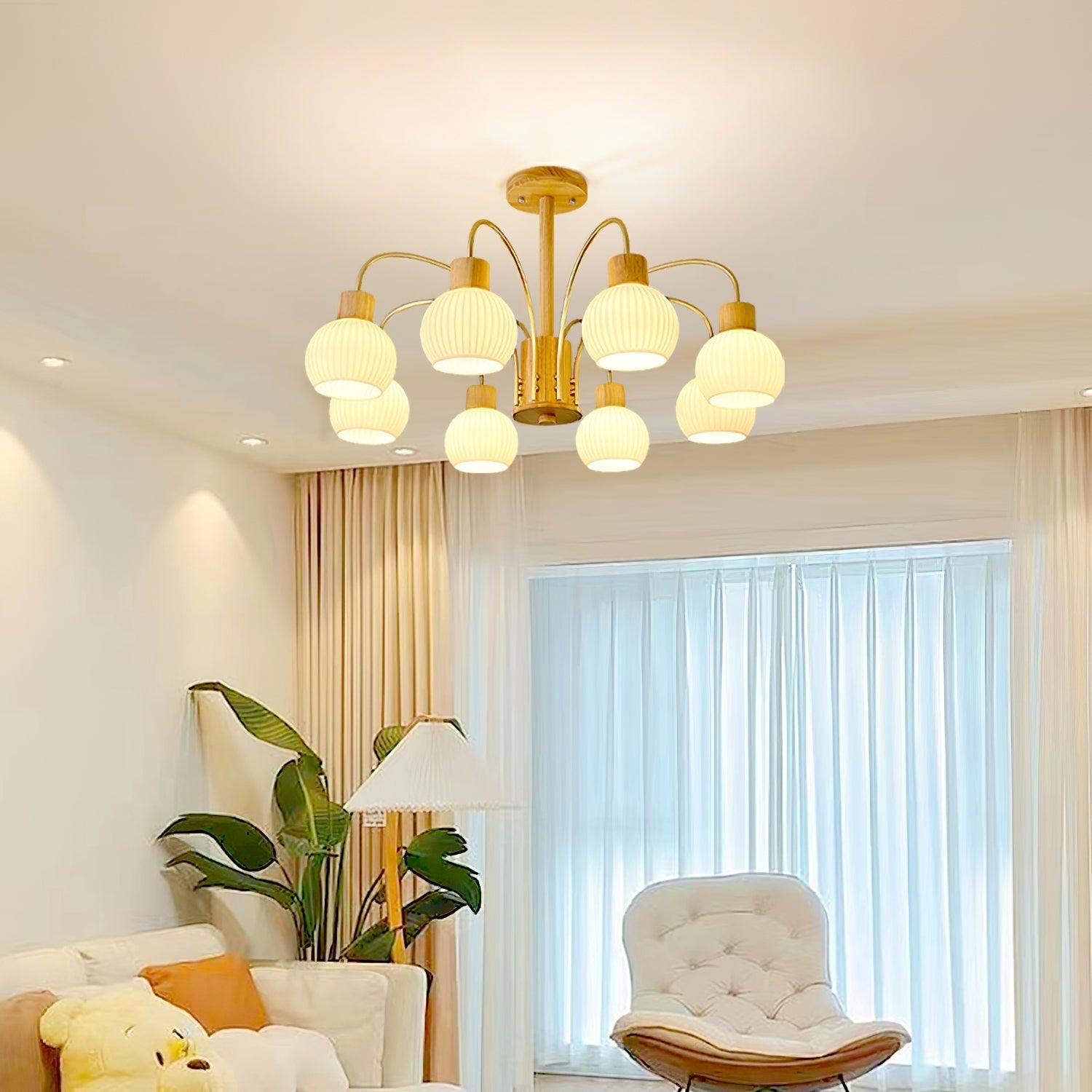 Wabi-sabi Wooden Chandelier M459