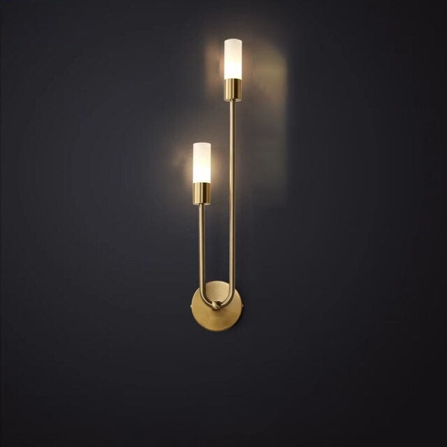 Modern Copper U-Shape Luster LED Wall Lamp M39