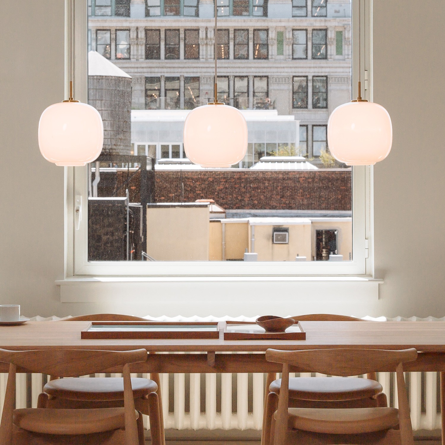 Classic Opal Glass Orb Pendant Lamp