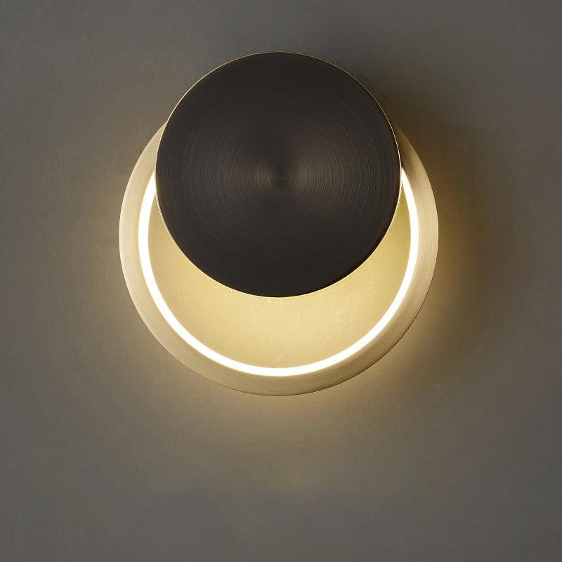 Minimalist Creative Simple Brass Round LED Wall Light M323