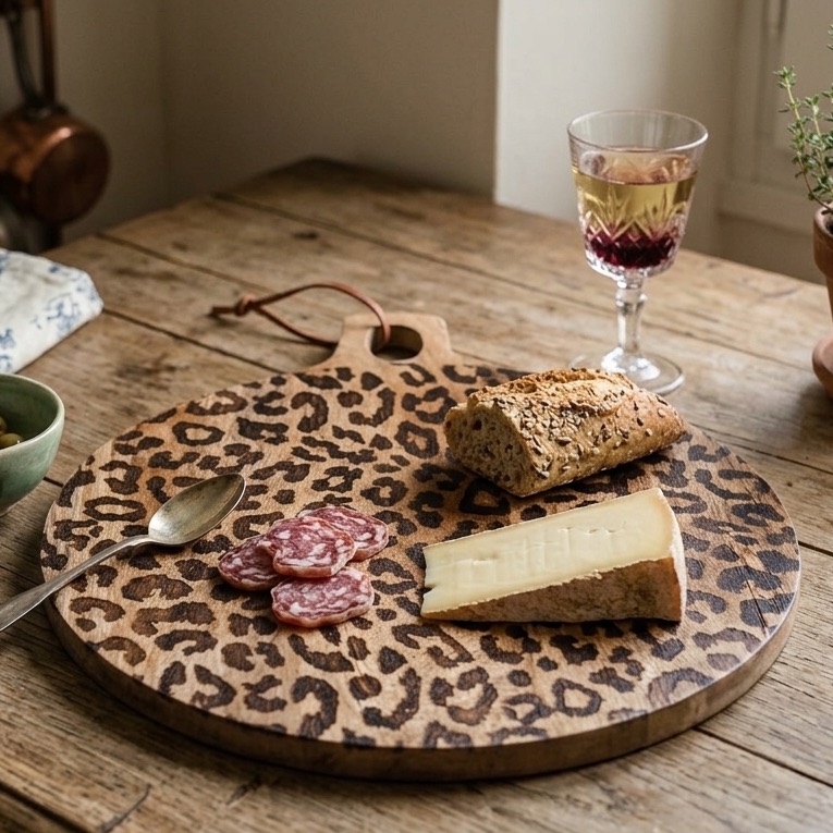 Lepwood Round and Square Leopard Board – For Entertaining Guests T1163