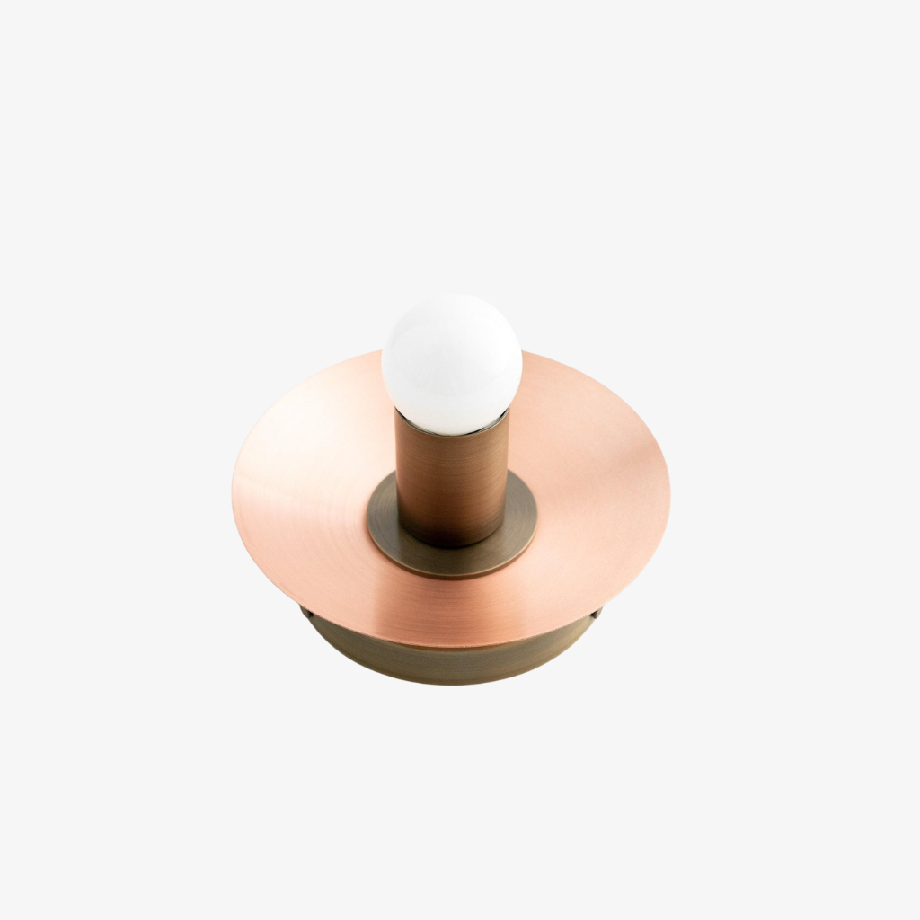 Radiro Globe Brass and Black Wall Light - Minimalist Scandinavian Sconce T296