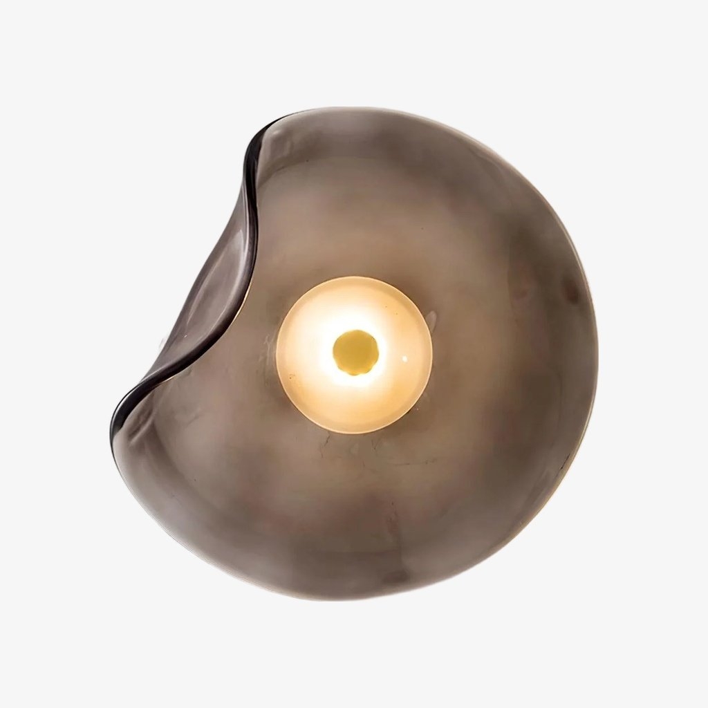 Lunacrest Curved Wall Lamp - Modern Metal and Glass for Hallway T584