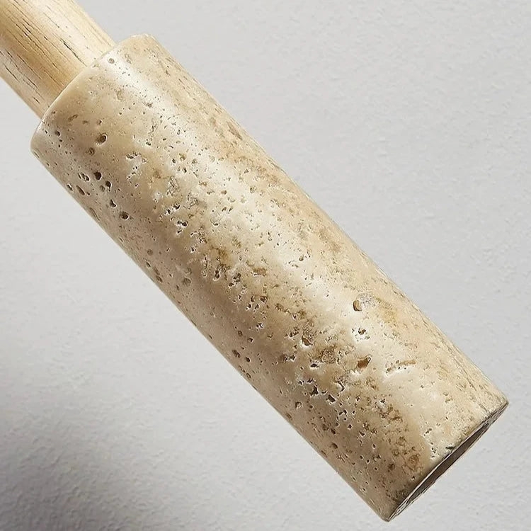 Cream Travertine Long Tube Pendant Light T2156
