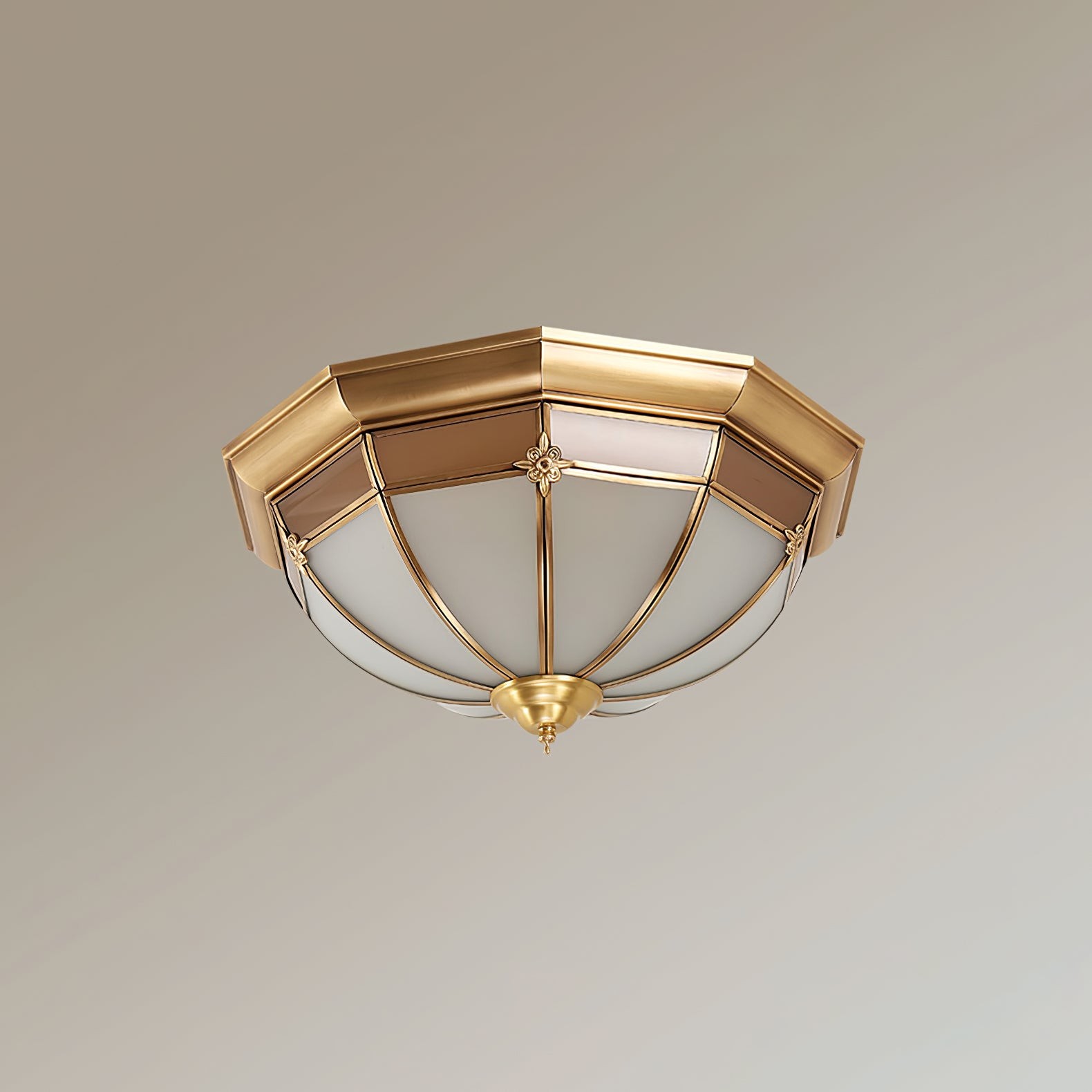 Dome Brass Flush Ceiling Lamp M460