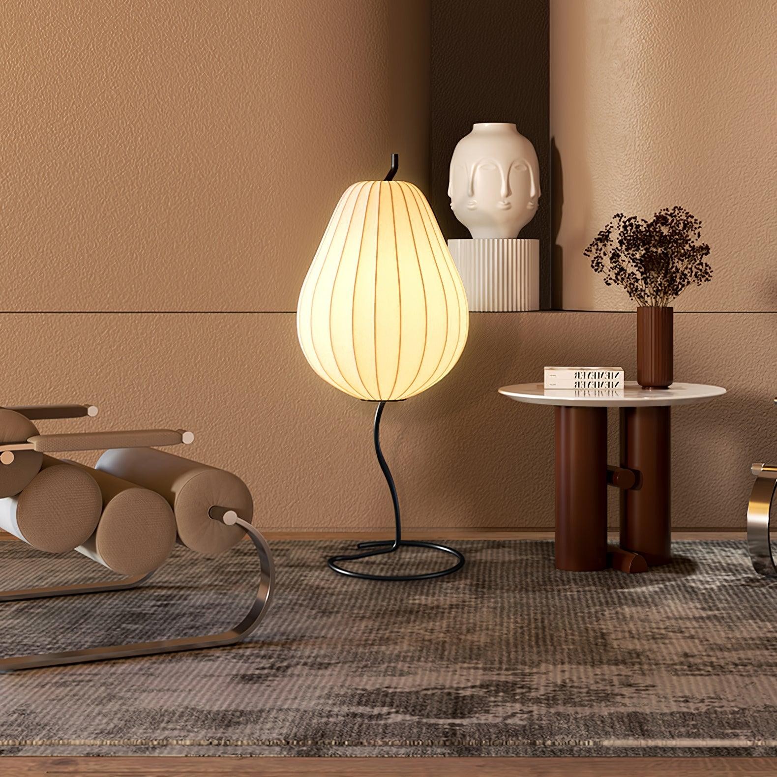 Pear-shaped Shite Floor Lamp Suitable For Living Room M519