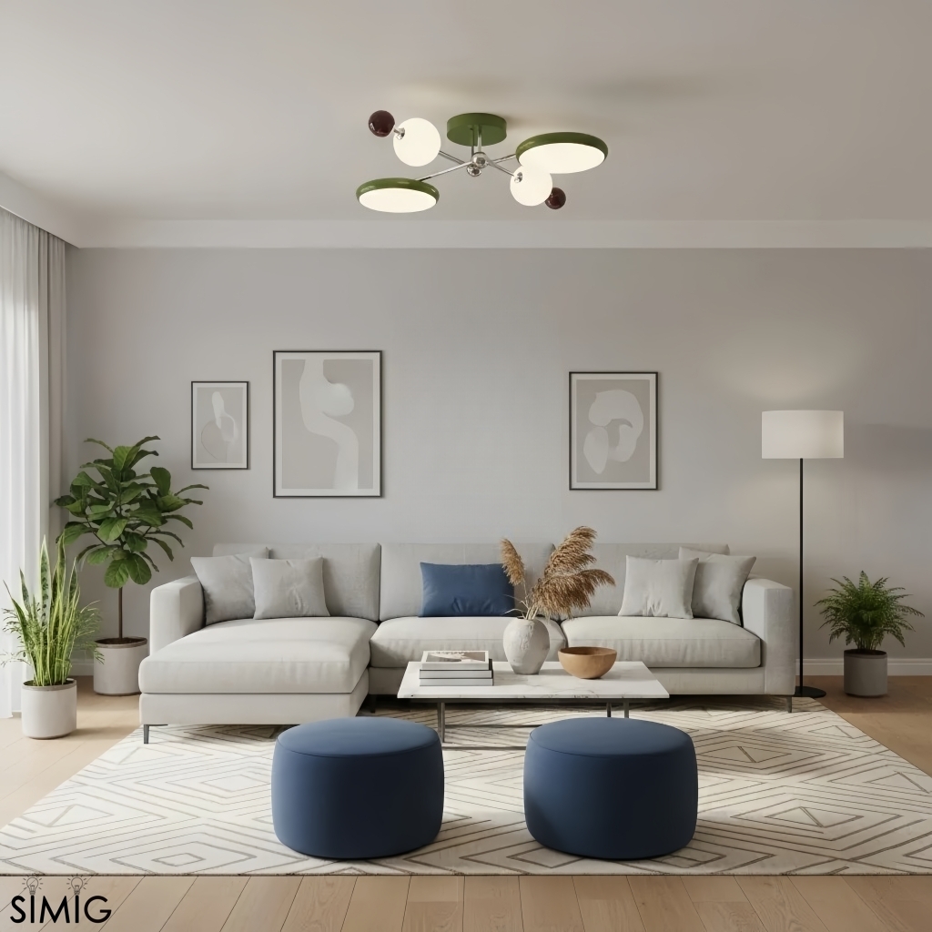 Bauhaus Style LED Ceiling Lamp - Branch Design for Living Room S390