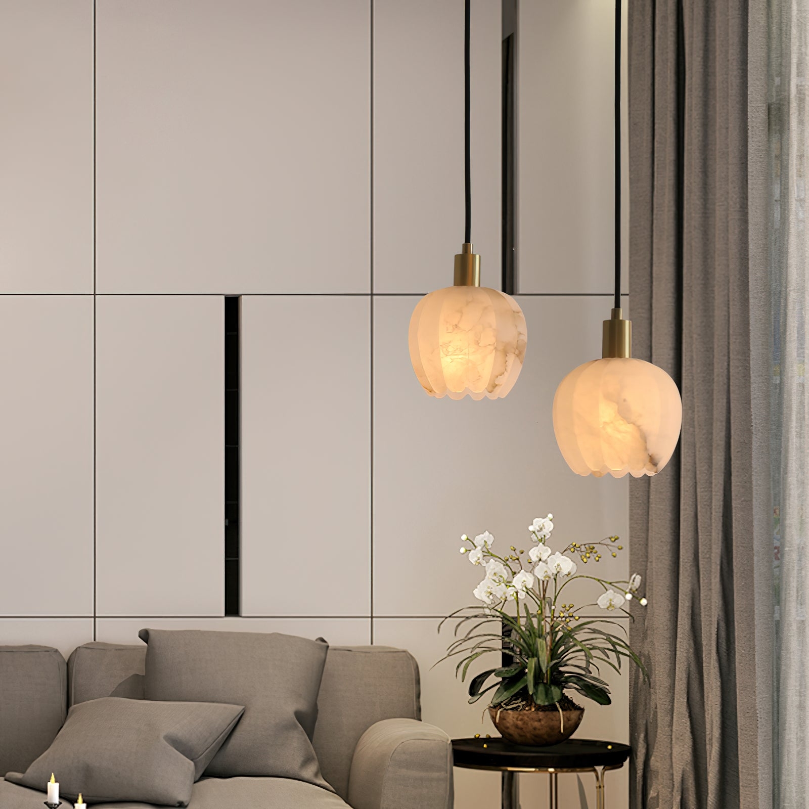 Lilin Alabaster Pendant Light T1648