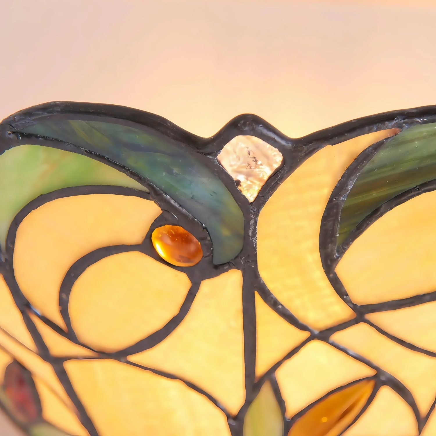 TF Jamelia Art Nouveau Wall Light with Bevelled Glass Shade - Metal Glass Fixture for Hallway or Bedroom T1013