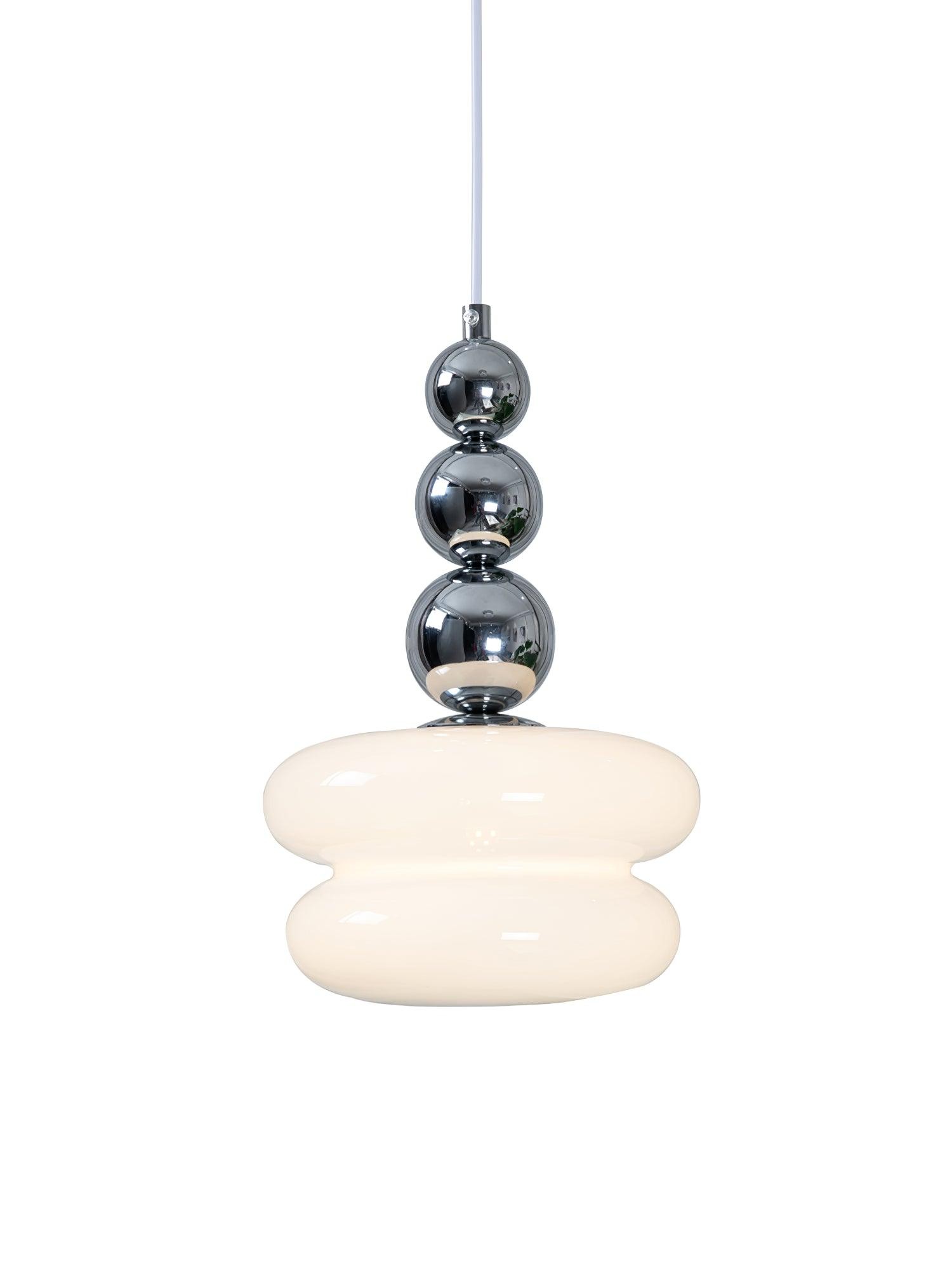 Contemporary Nordic Glass Ball Hoist Pendant Light For Living Room M436