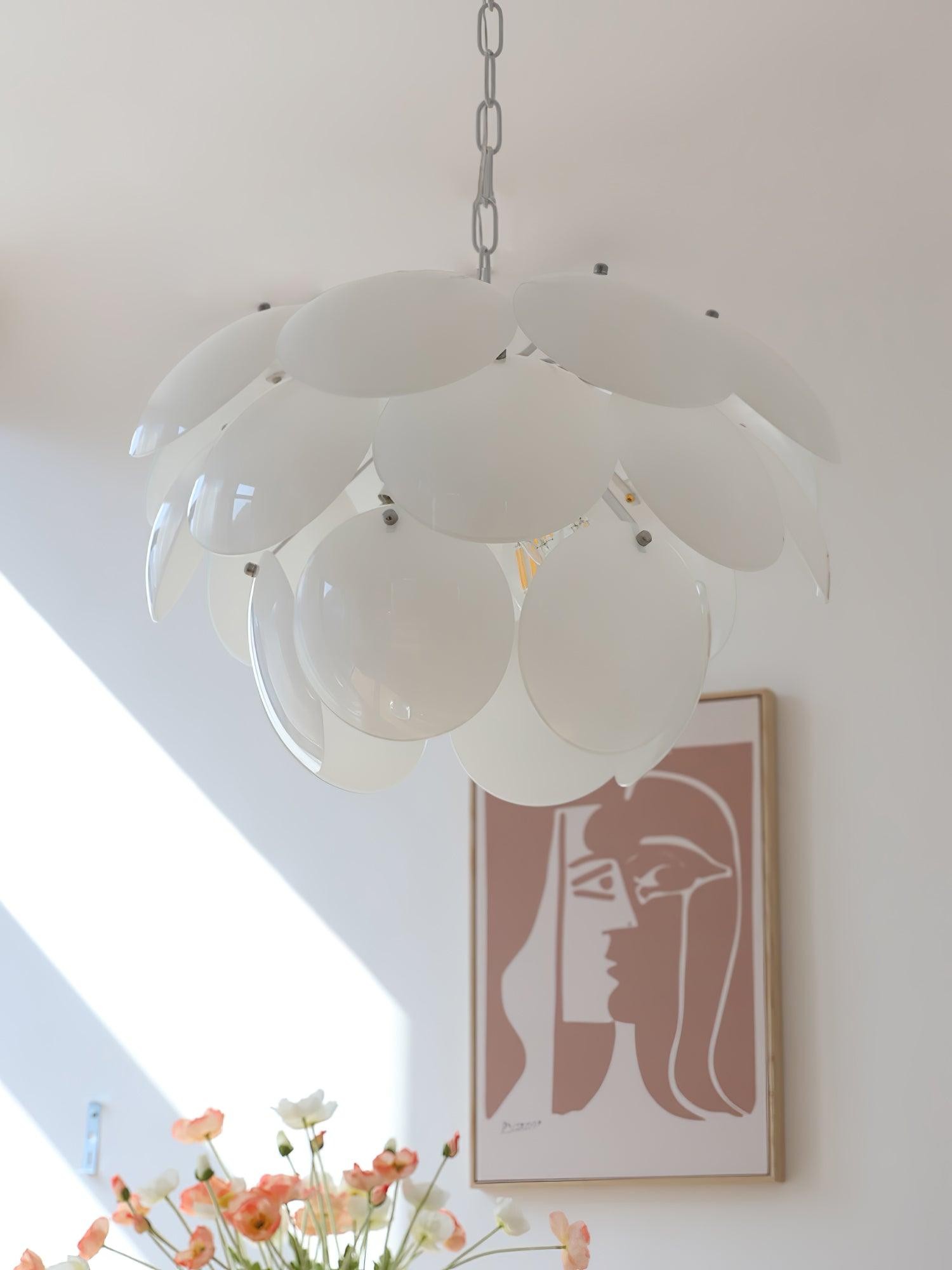 Luxury Fashion Luminous Petal Glass Chandelier M538