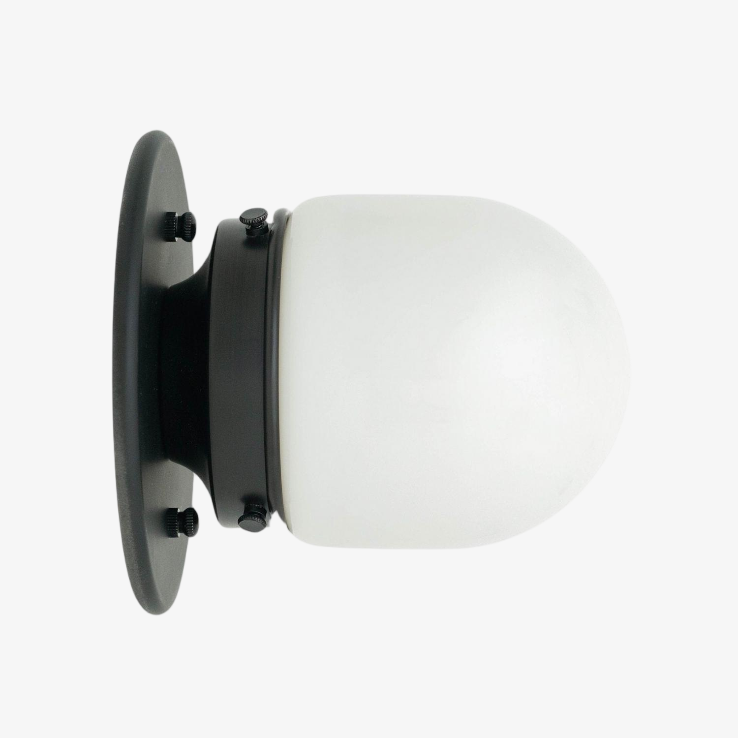 Opal Globe Ceiling and Wall Flush Mount - Art Deco Light for Corridor T300