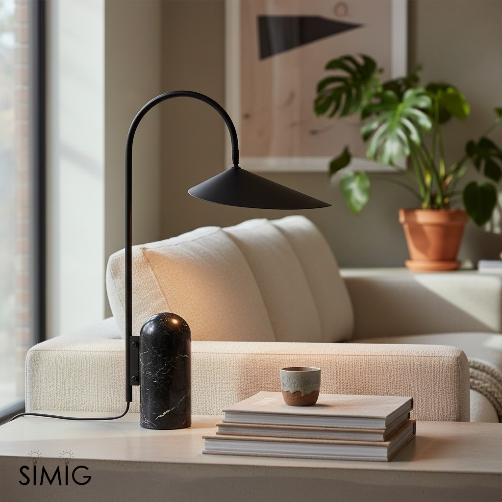 Nulavo Table Lamp - Minimalist Pivoting Lamp for Contemporary Interiors