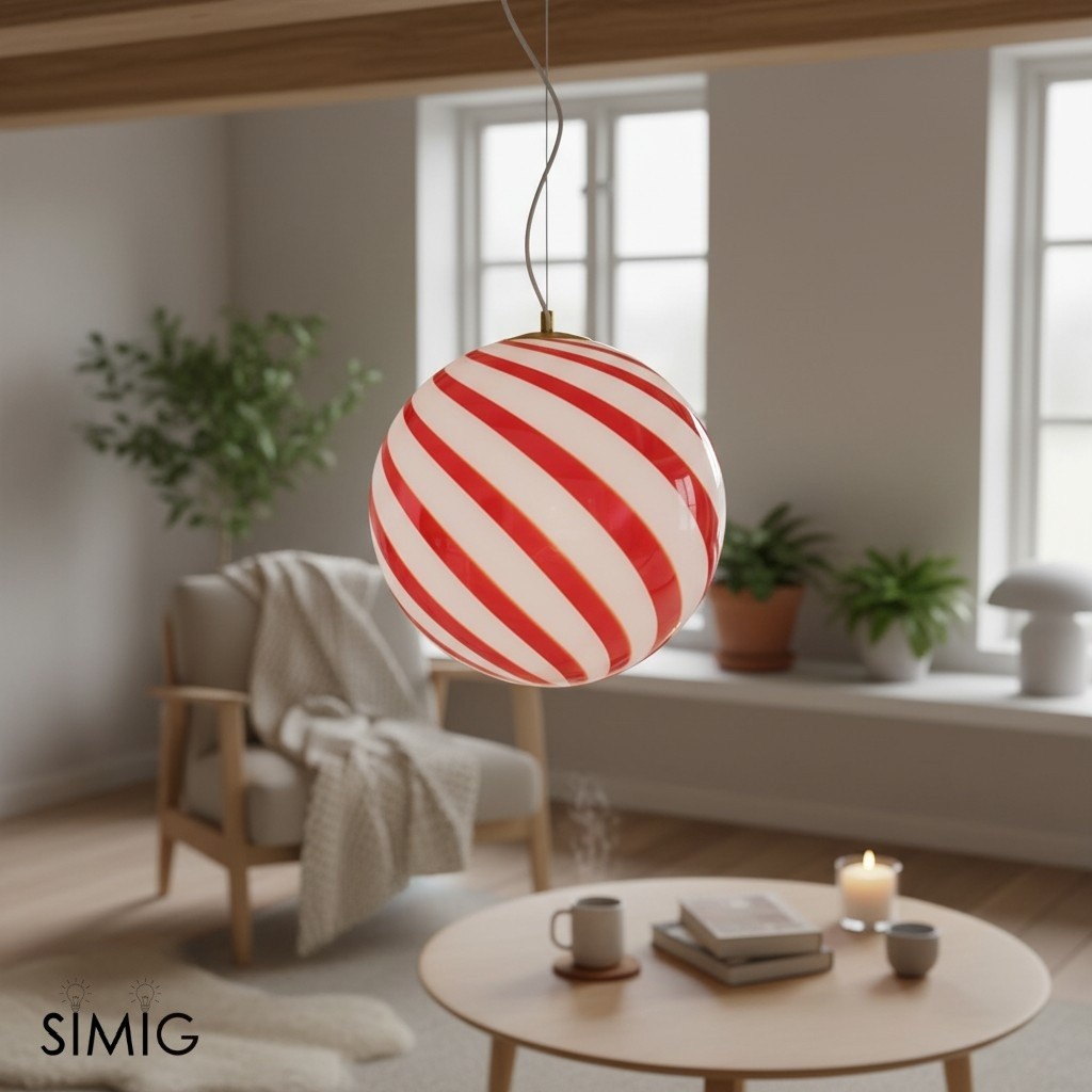 Bold Striped Solstice Pendant Light for Contemporary Spaces S368