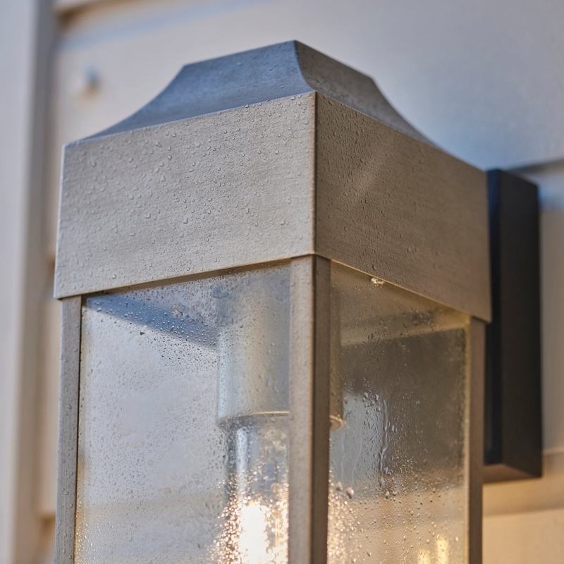 Georgon Exterior Wall Lantern Light - Clear Glass Shade, Classic Architectural Style for Outdoor Spaces T1005