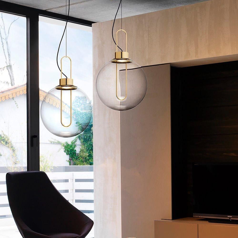 Clear Glass Orb Style Pendant Lamp M524
