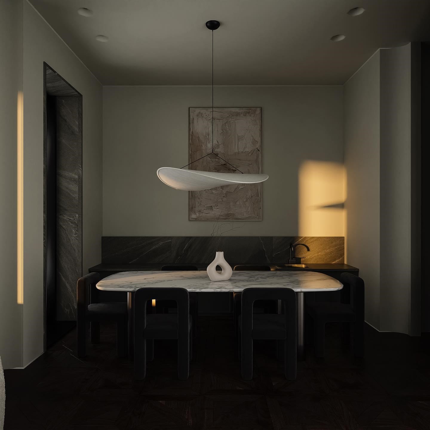Tense Pendant Lamp - Contemporary Silk Design for Dining Area S51