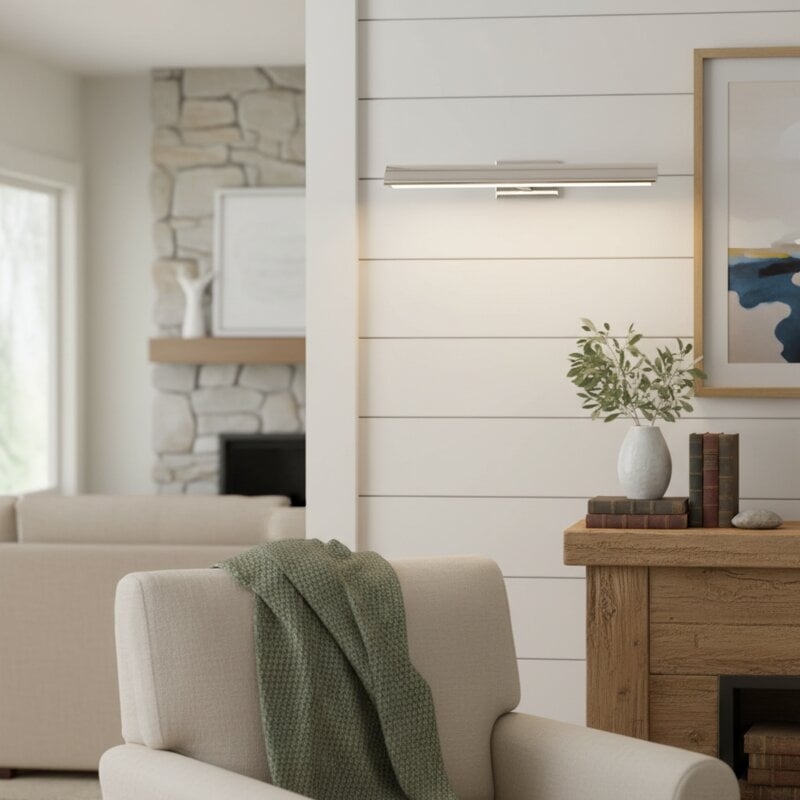 Libris Wall-Mounted Picture Light - Minimalist Linear Metal Frame for Artwork T603