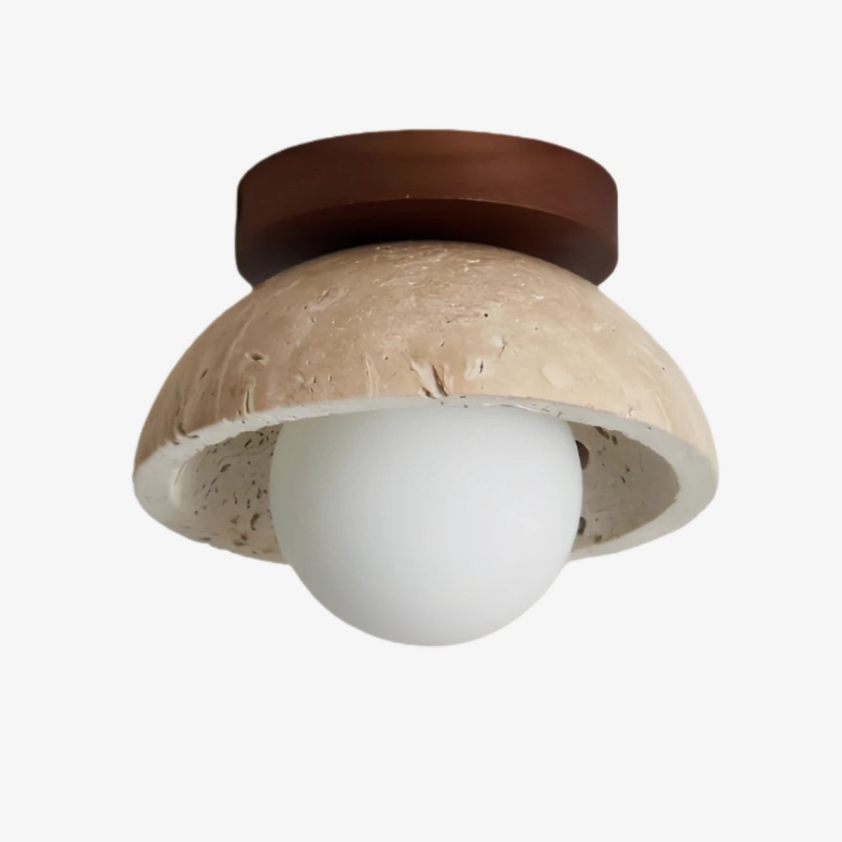 Travira Ceiling Light Textured Bowl Design Flush Mount Ceiling Lamp - Organic Style for Living Rooms T493