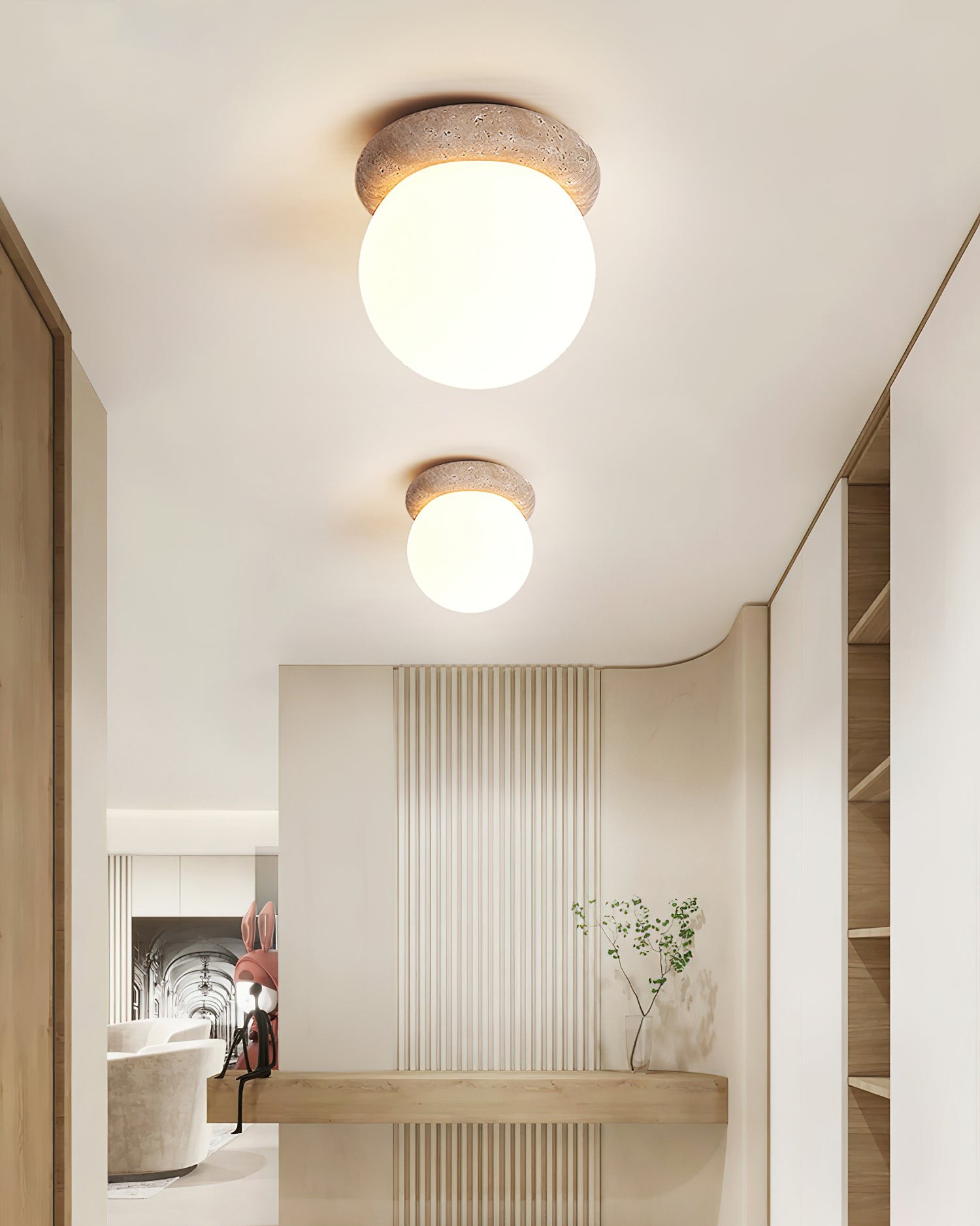 Marble Travertine Asteroid Ceiling Lamp M479