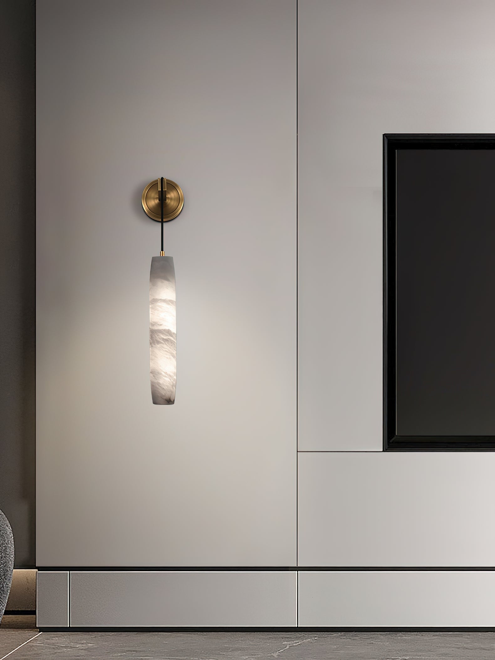 Alabaster Flute Wall Lamp T1661
