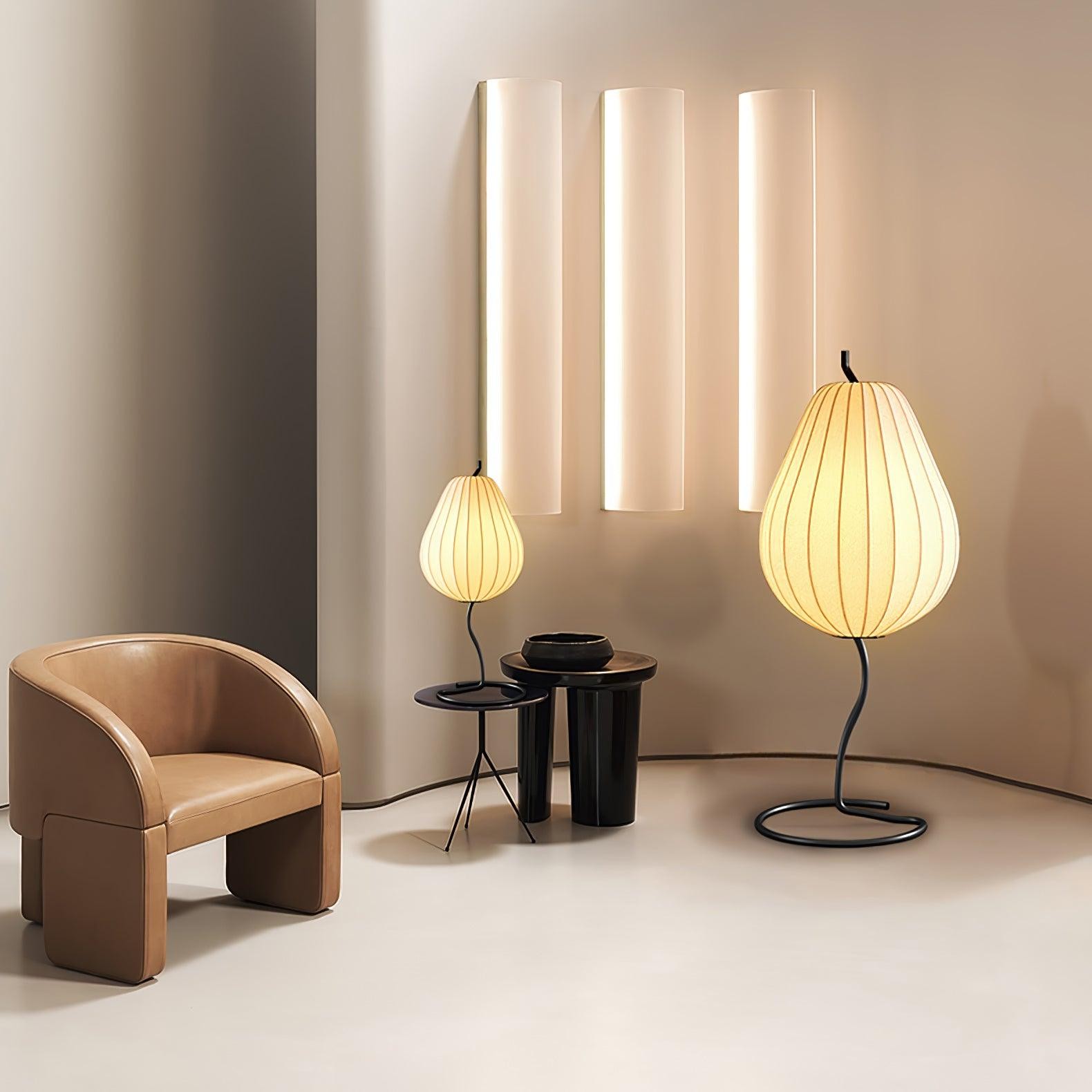 Pear-shaped Shite Floor Lamp Suitable For Living Room M519