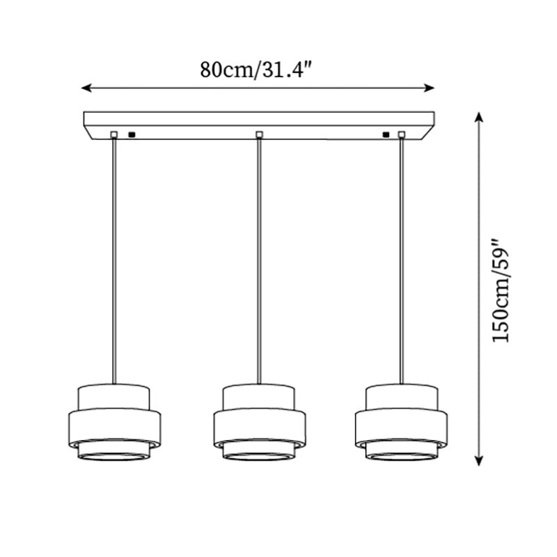 Travertine Drum Minimal Pendant - Kitchen Island Light M169
