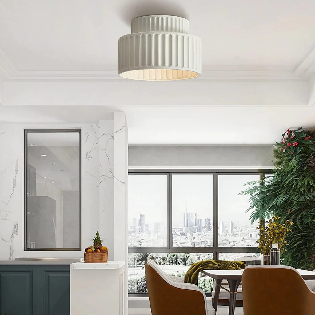 Modern Solid Color Recessed Resin Ceiling Lamp S177