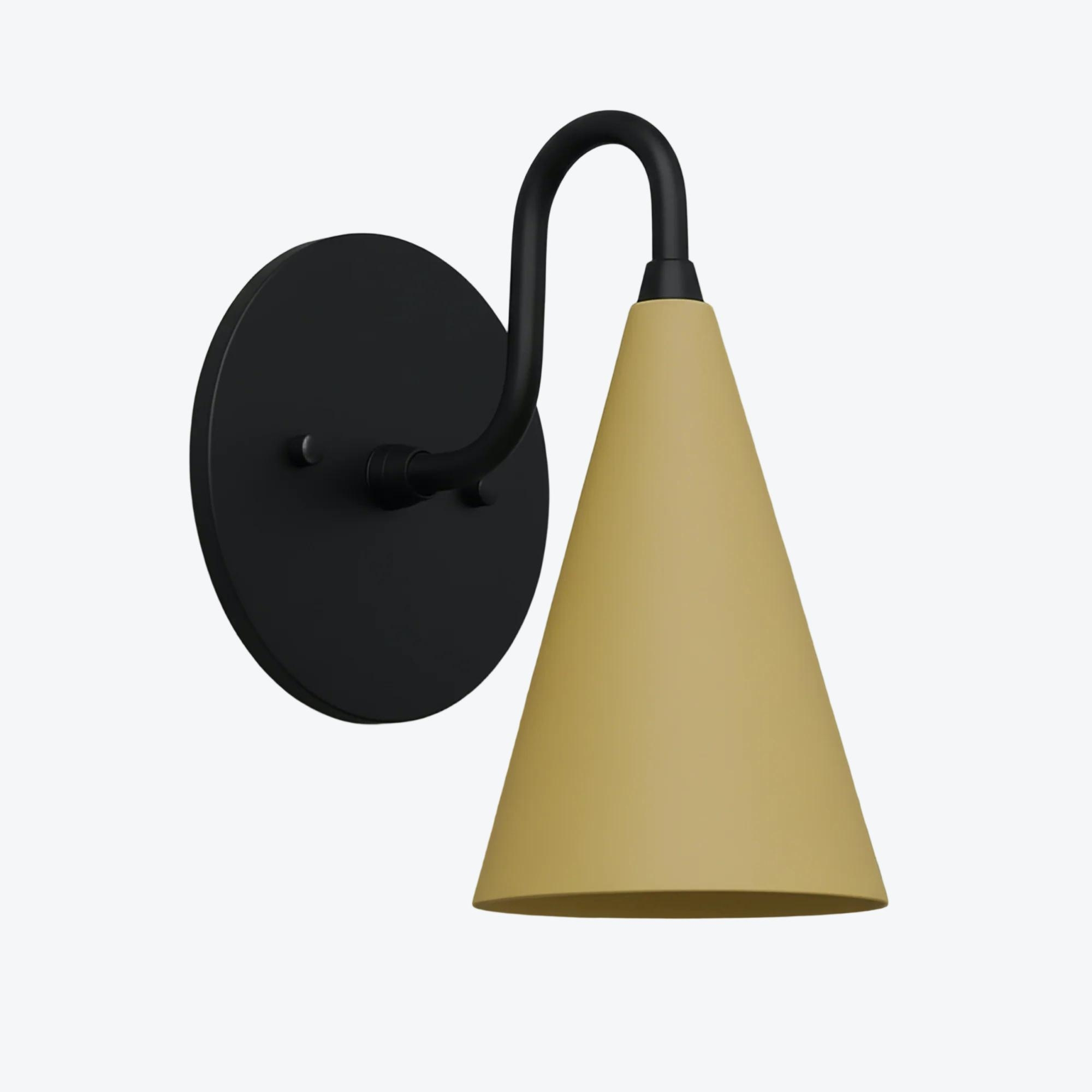 Curva Elegant Taper Shade Wall Sconce - Contemporary Accent for Living Room T780