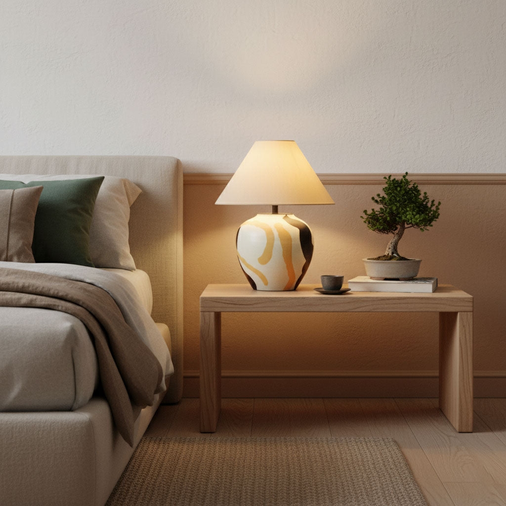 Abstract Pattern Ceramic Table Lamp T1607