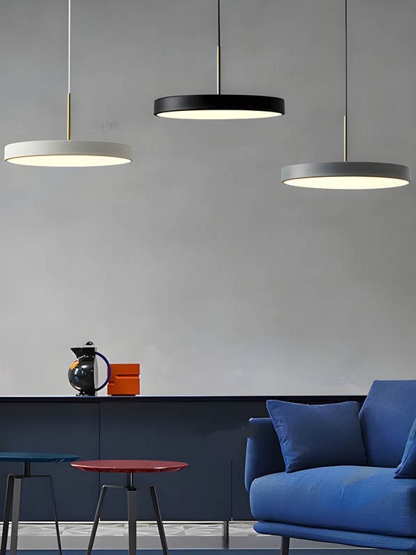 Modern Disc Pendant Light — Nordic Minimalist Fixture for Dining & Kitchen G102