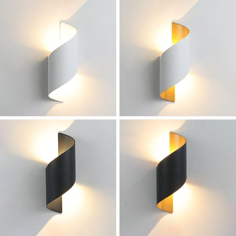 Modern Curl Twisted LED Wall Light M38