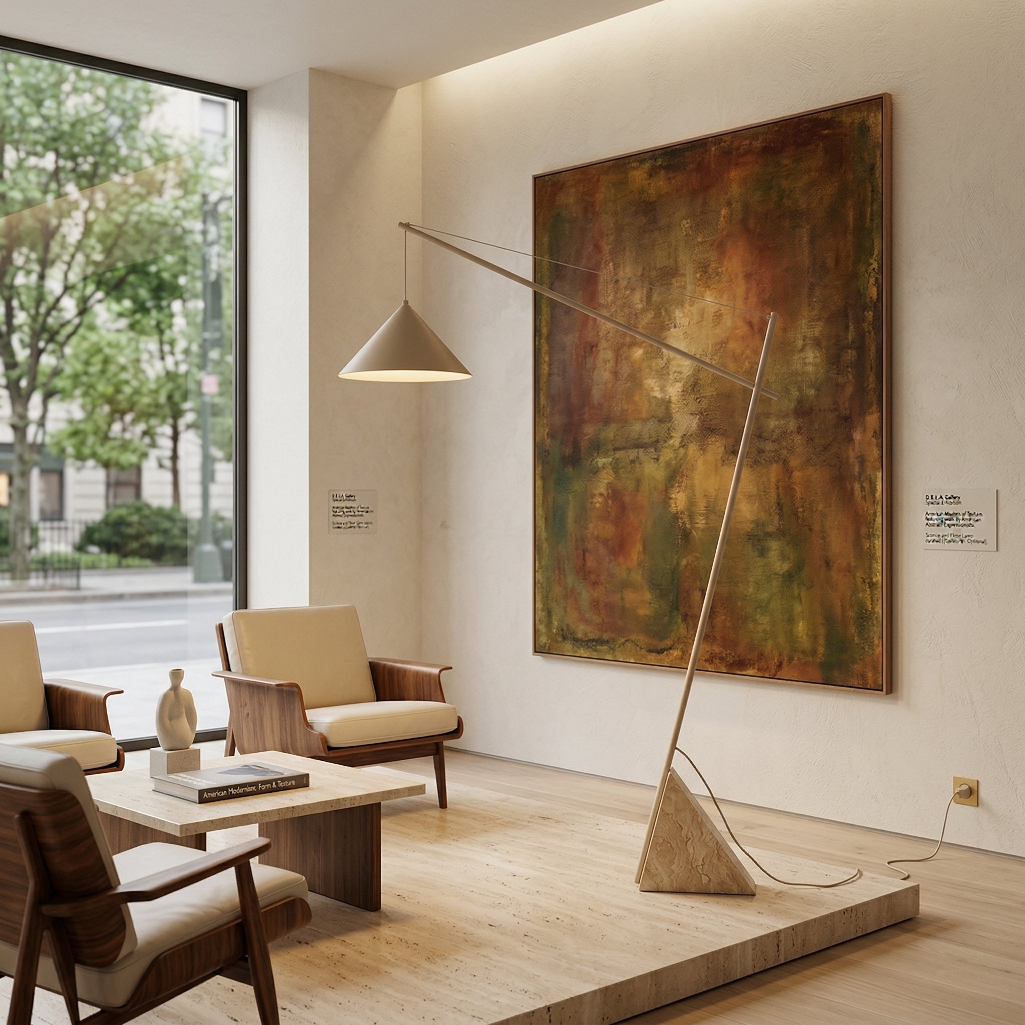 Grande Travertine Floor Lamp T1930