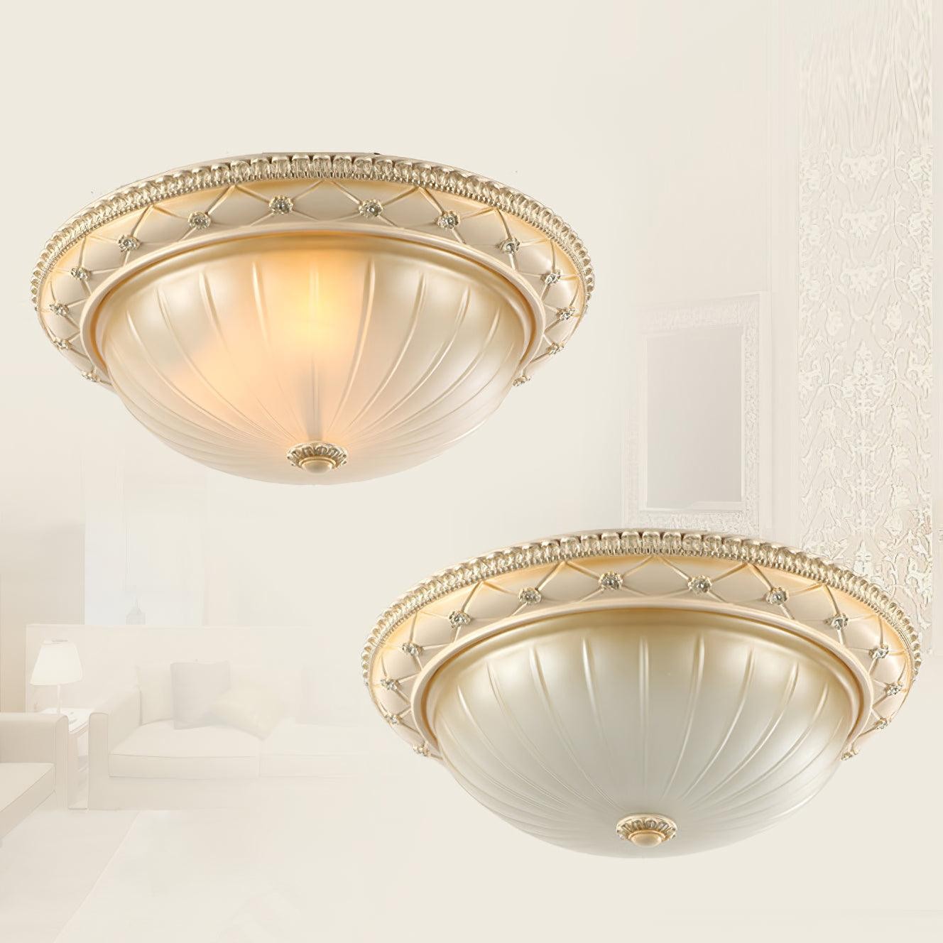 European Vintage Style Resin Ceiling Light for Bedroom M457