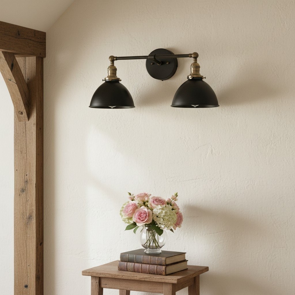 Conique Metal Industrial Vanity Light - Modern Bathroom Lighting Fixture T335