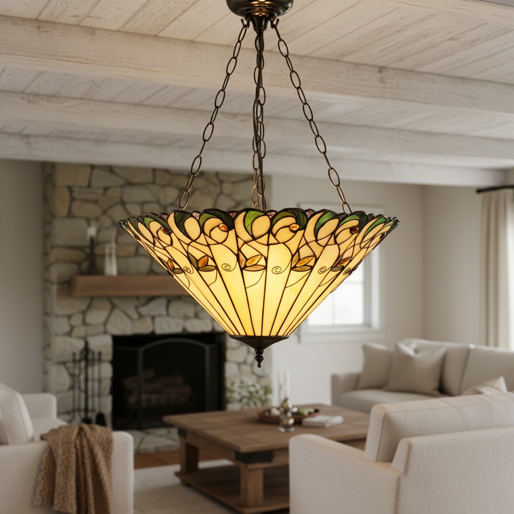 TF Jamelia Light - Decorative Art Glass - Flush Mount Timeless Style for Hallway T1041