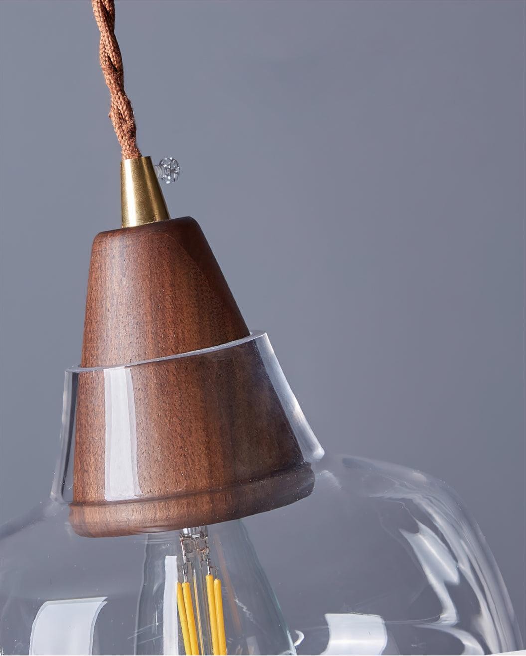 Walnut Glass Pendant Lamp M200