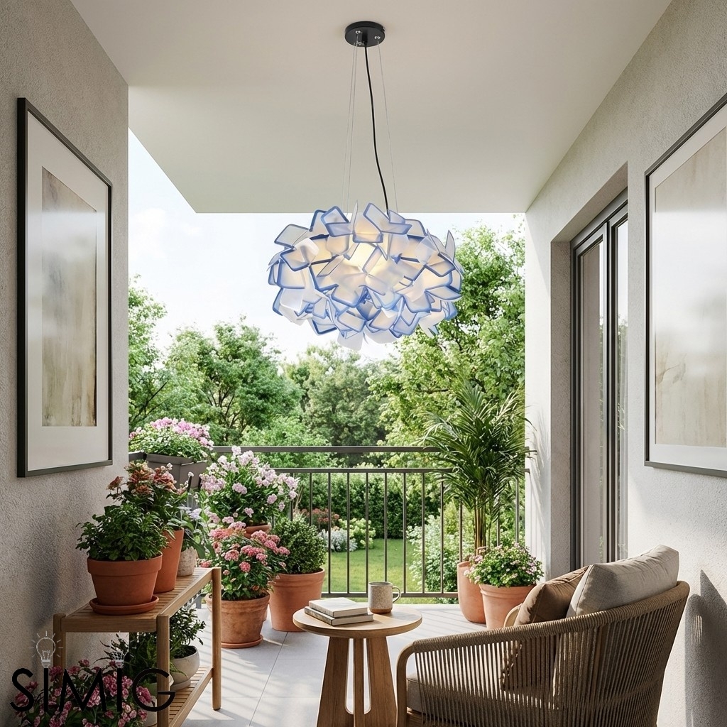 Gradient Acrylic Pendant Light – Modern Hanging Lamp for Bedroom S404