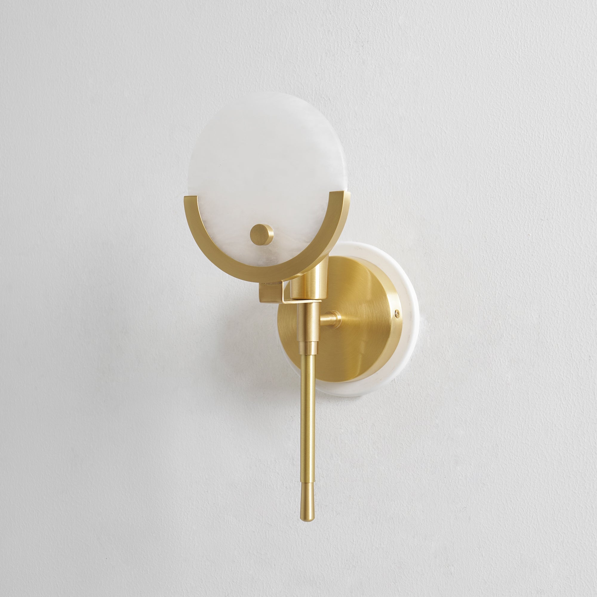 Ava Brass Alabaster Wall Lamp T1612