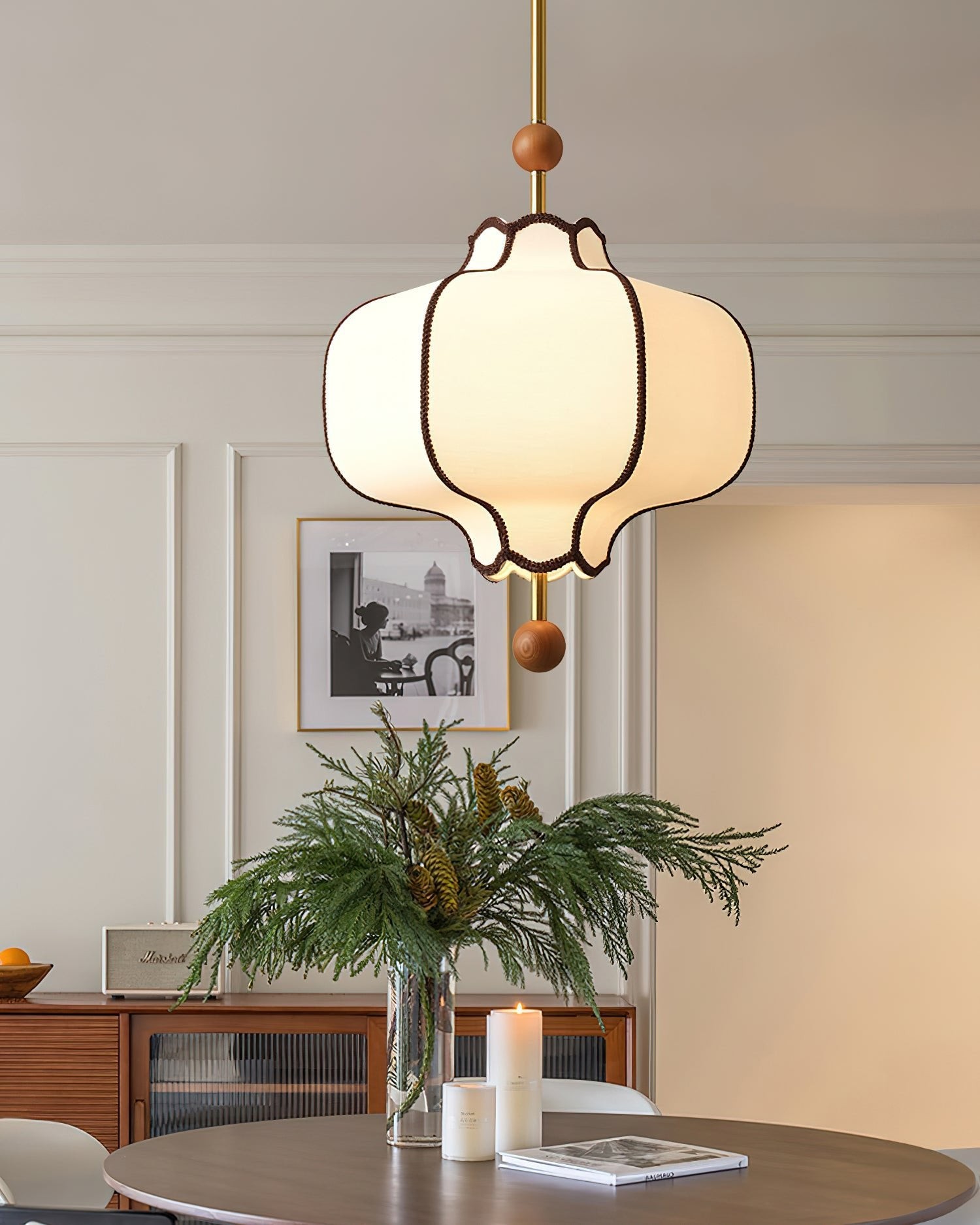 Vintage Textured Fabric Pendant Light M270