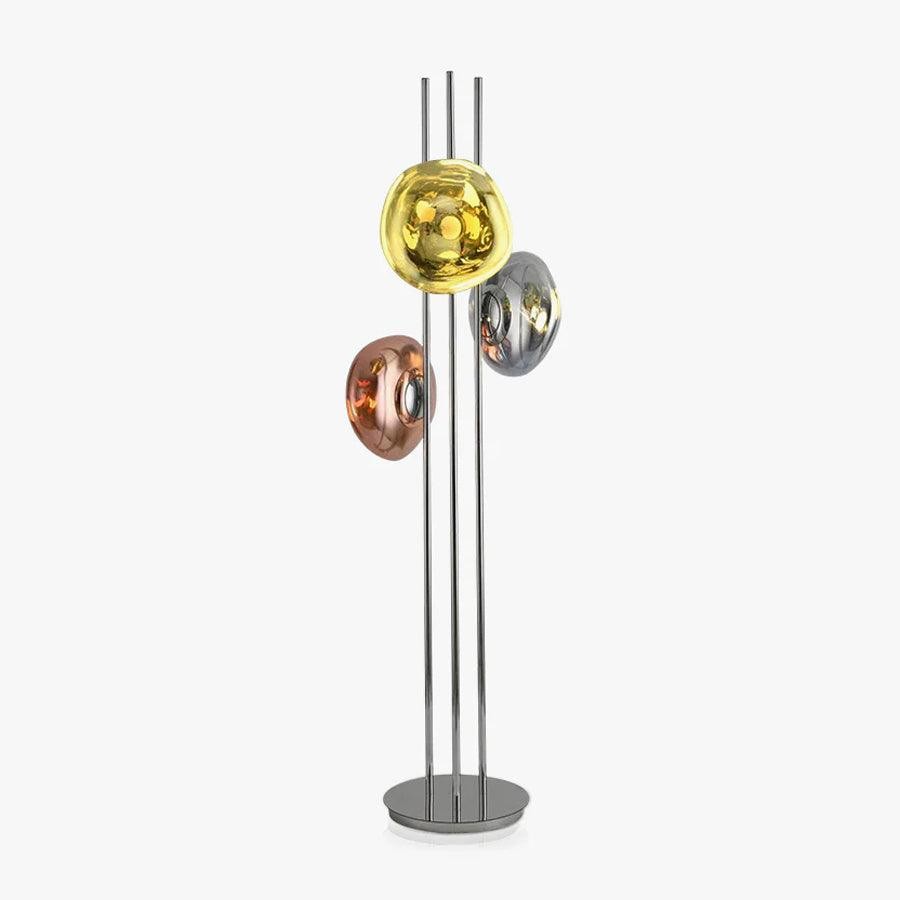 Tricolor Art Textured Glass Floor Lamp M313