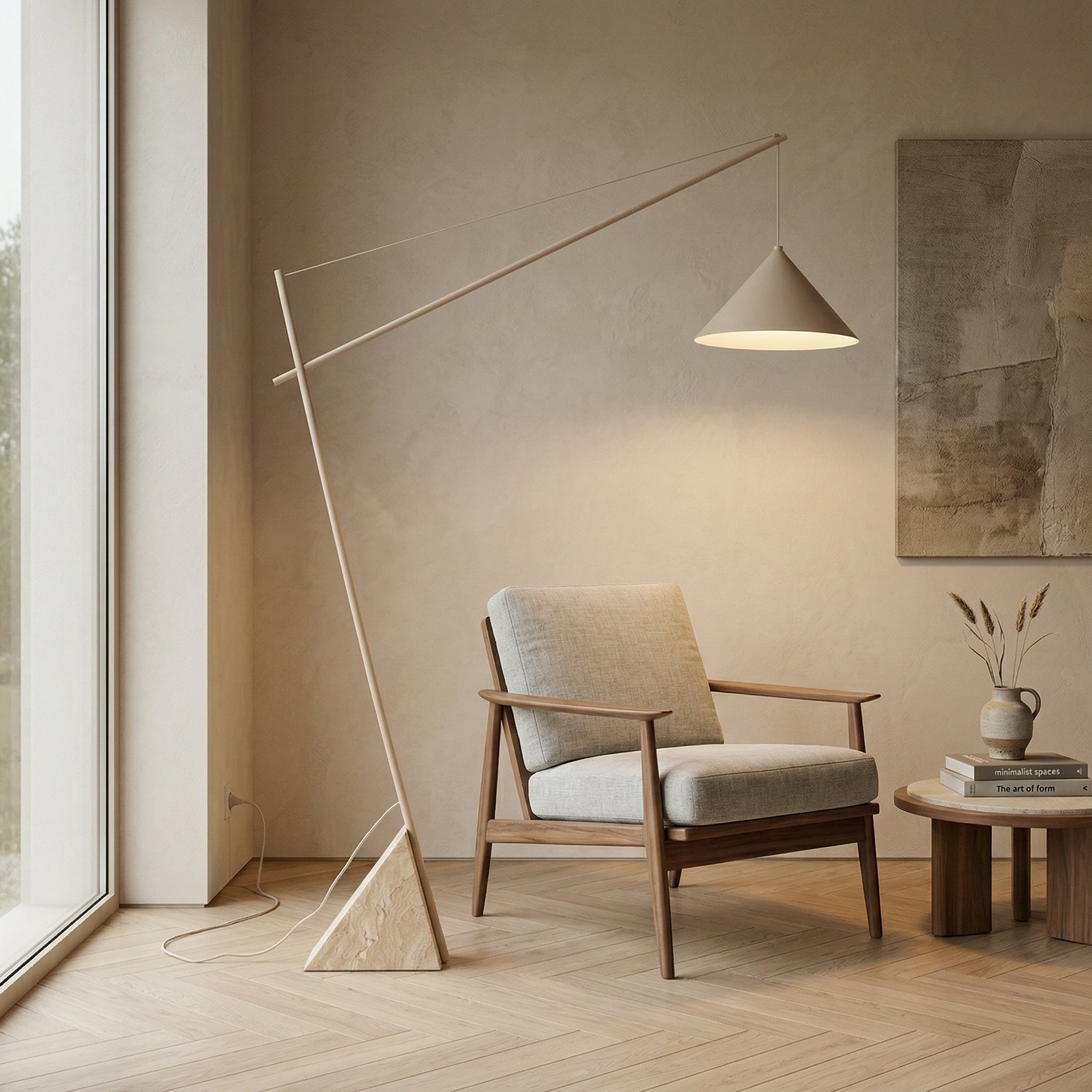Grande Travertine Floor Lamp T1930
