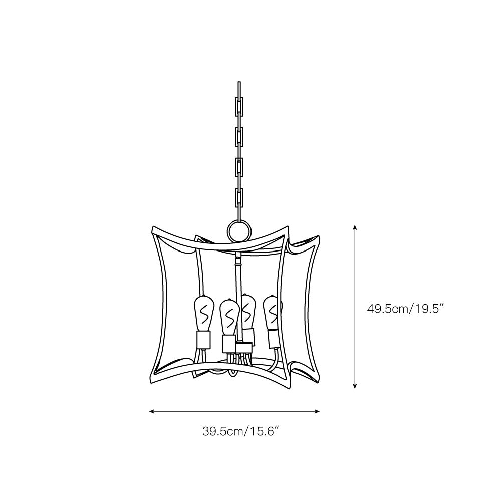 Dore Lantern Pendant Lamp T1841